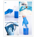 Blue biodégradable grands gants en nitrile