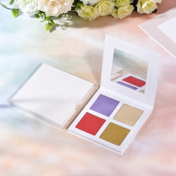 Anpassbare 4-Farben-Mischung und Highlighter-Make-up-Palette