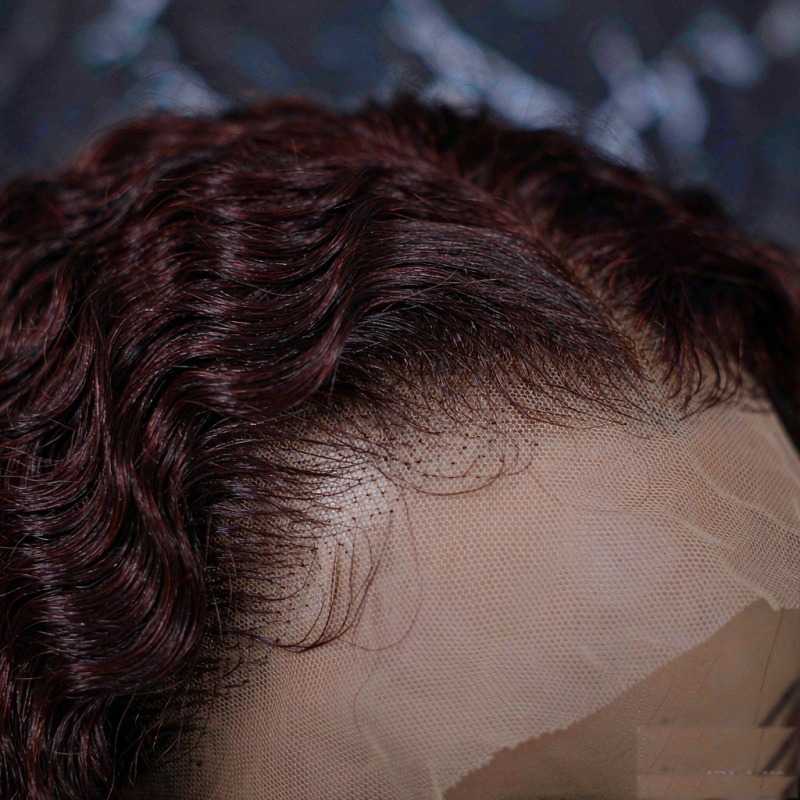 #30 Auburn Deep Wave 13x4 Lace Front Wig 100% Human Hair
