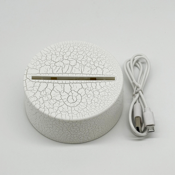 Wholesale Acrylic LED 3D Lamp with Touch Control and Crackle Base