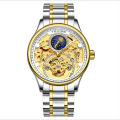 Zwitserse Tevise T820A explosie type waterdichte holle mechanische horloge maanfase tourbillon casual herenhorloge