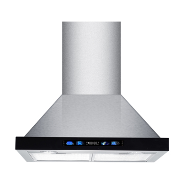60cm Stainless Steel/Black Paint Tower Cooker Hood Cerobong Dapur