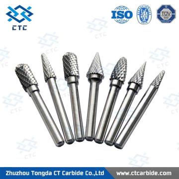 Top quality conical pointed shape tungsten carbide burrs made in China