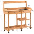 Outdoor Garden Potting Table with Dry Sink