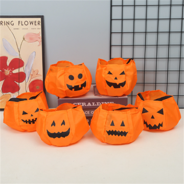 Halloween Pumpkin Tote Bags - Candy Treat Bags for Kids