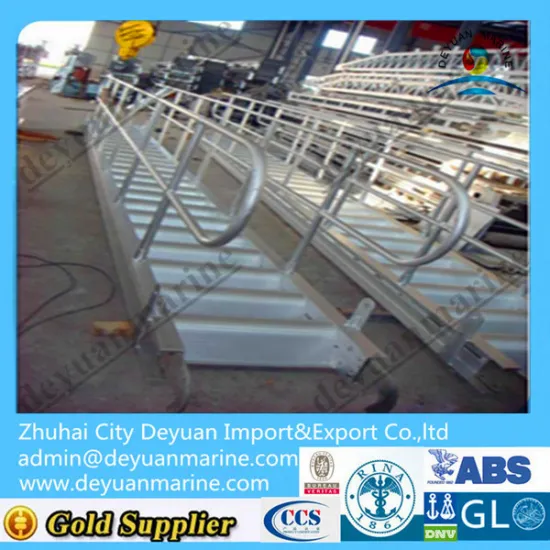 CCS Approval 7500mm Marine Aluminium Inclined Ladder For Engine Room