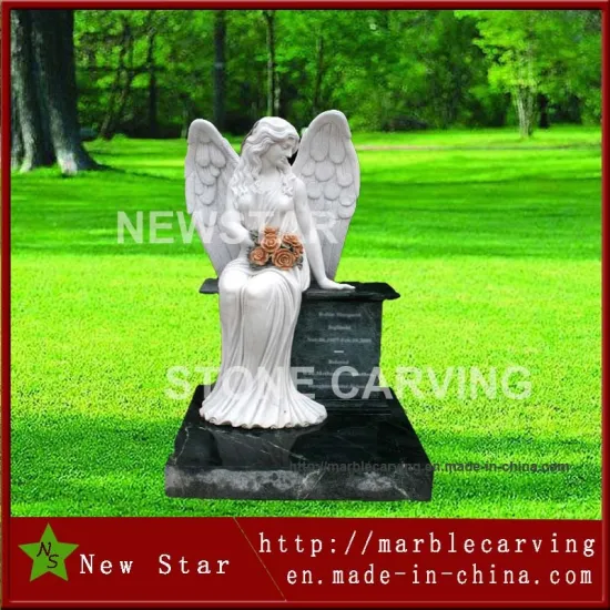 Facatory Direct Granite Gravestone Memorial Monument with Angel