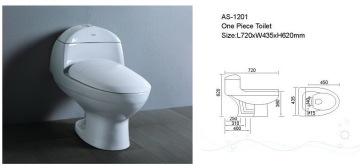 One-piece toilet