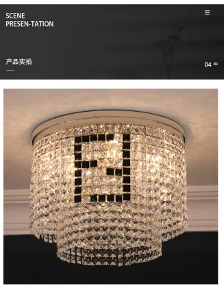 Modern LED Round Crystal Chandelier Compatible with Fendi