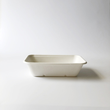 1000ml tray with PET and Bagasse lids