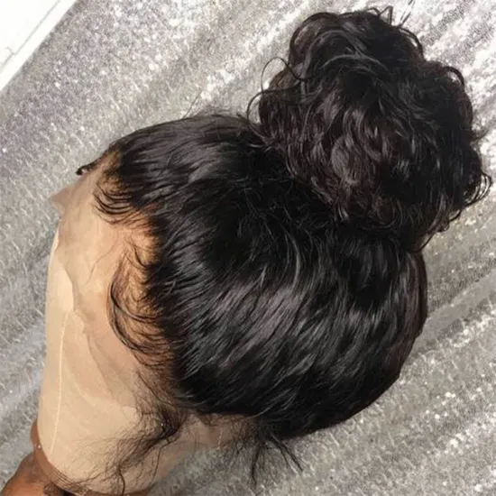 Factory 40 inch pre pluck human hair lace front wigs,human hair wigs for black women,Brazilian hd lace frontal wig vendors