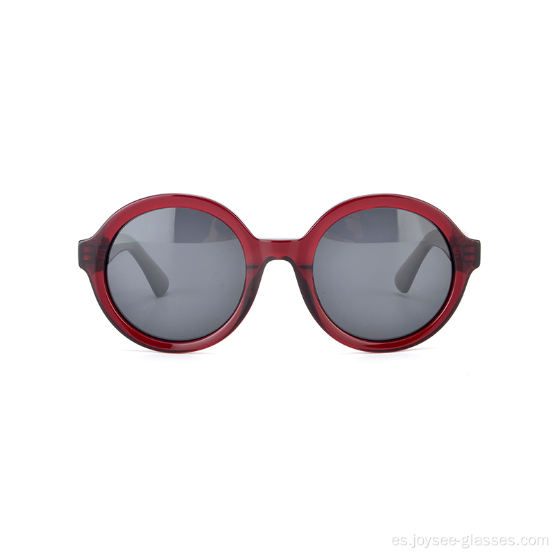 Nuevo moderno de tendencia unisex vintage redondea completa marcos de acetato de gafas de sol