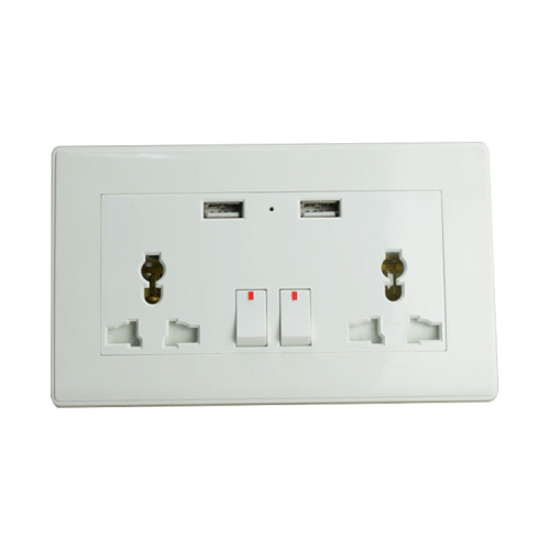 Ports double USB Interrupteur à prise murale et socket