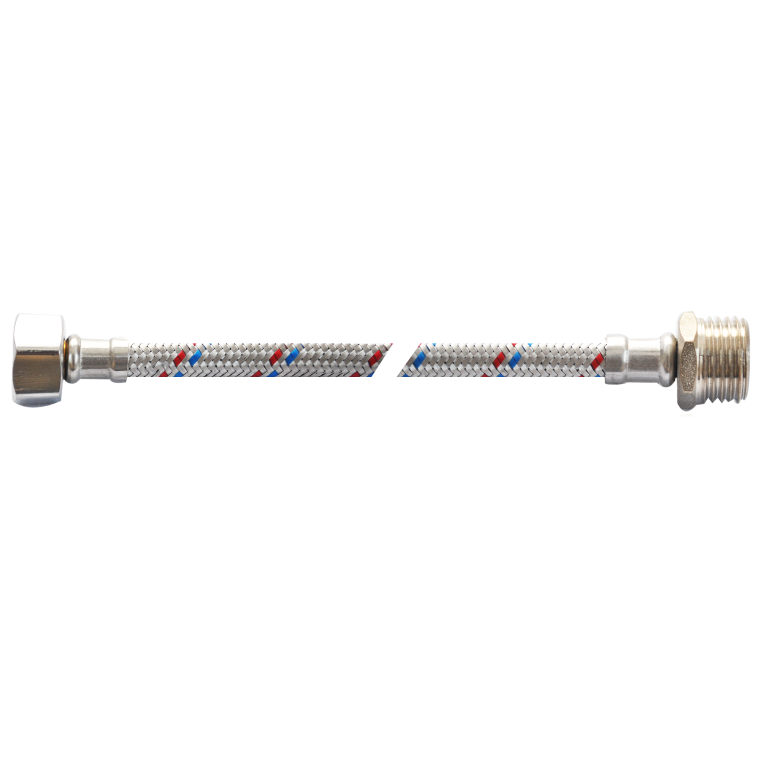 connecteur à tricoter en acier inoxydable tressé tuyau flexible