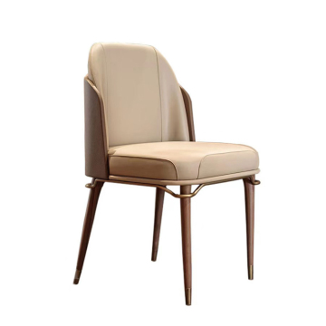 Modern French Luxury PU Leather Dining Chairs for Bar, Restaurant, Cafe, and Office