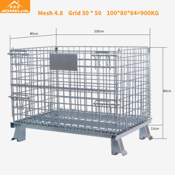 Heavy Duty Warehouse Portable Galvanized Pallet Storage Cage