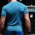 Camiseta masculina respirável de poliéster Sports GYM Workout