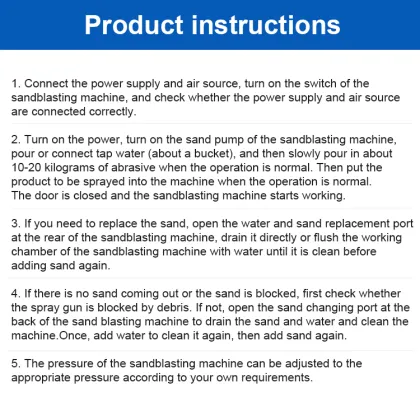 Wet Sandblasting Machine for Surface Rust and Paint Removal