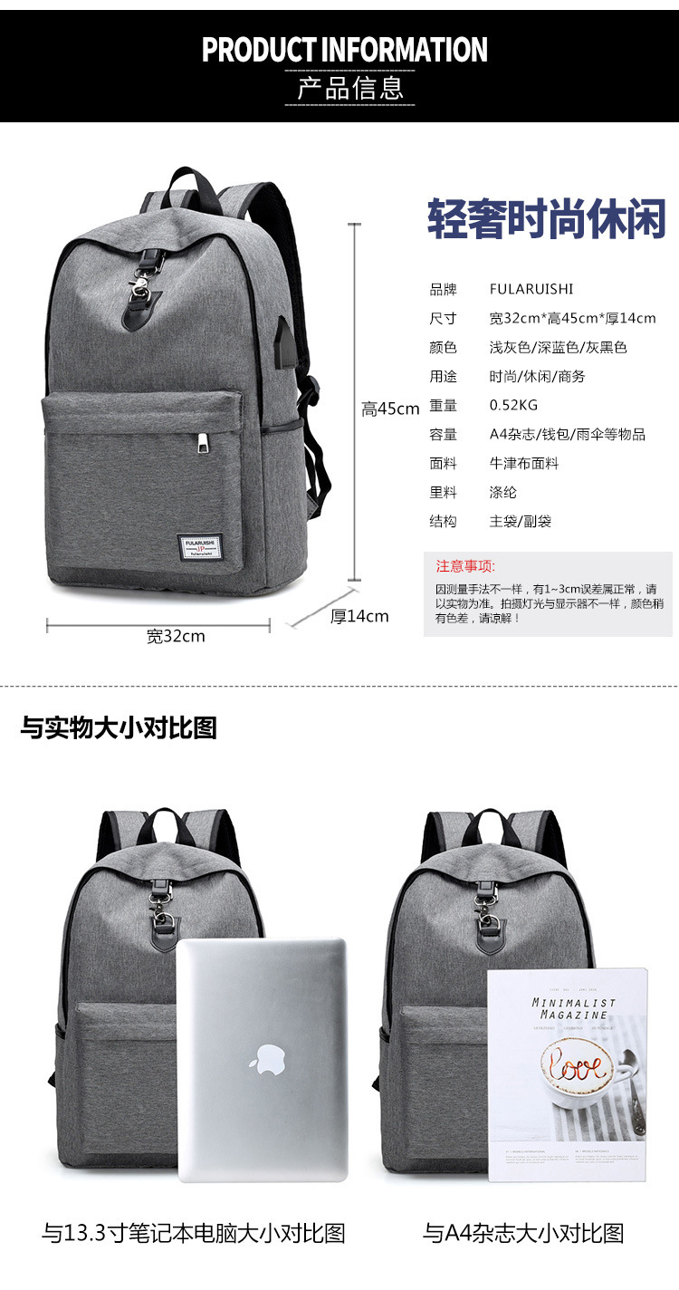 Slim Business Laptop Backpack With USB Port