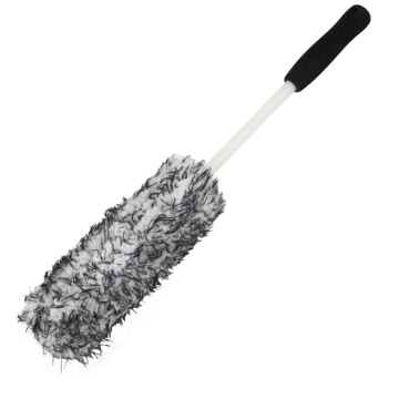 Long Handle Brush Foam Washer for Car Tire, Wheel, and Rim Cleaning with Soft Microfiber Bristles