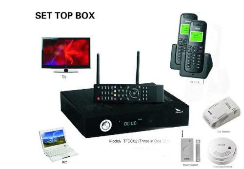 Set Top Box, with 2.4G Wierless Telephone GSM Set Top Box
