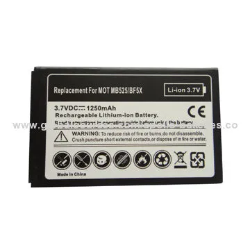 OEM Replacement mobile phone battery for MOT MB525/Defy/BF5X, 1,250mAh