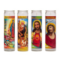 Velas religiosas mexicanas de 7 dias com adesivos personalizados