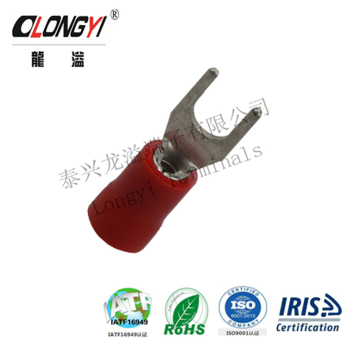 Flange-type fork terminal