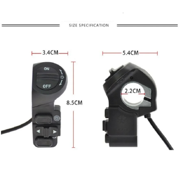 Waterproof DK410 E-Bike Scooter Control Button - 3-in-1 Switch with Self-Locking Feature