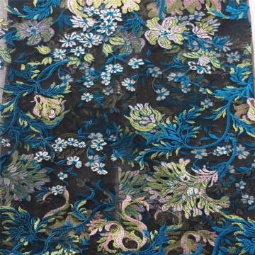 Colorful Big Flower Flat Embroidery Fabric