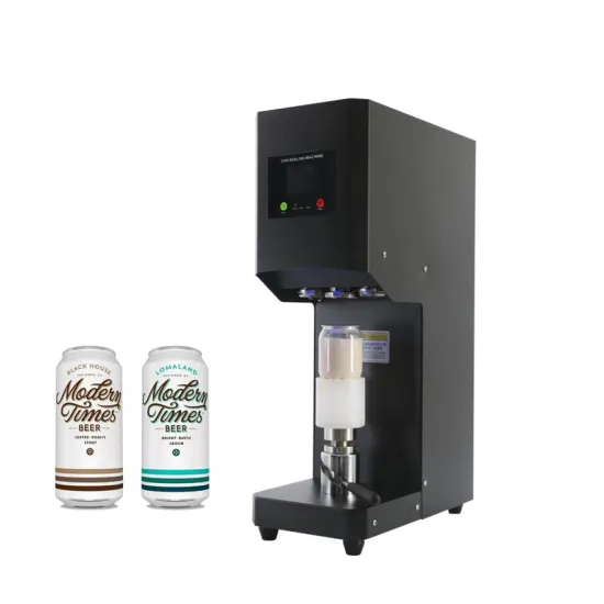 55mm Commercial Food, Beverage, Beer Can Sealing, Filling, and Packaging Machine for Tin, Aluminum, and PET Cans