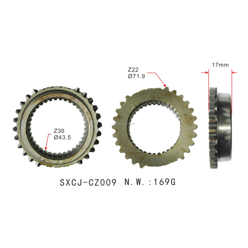 OEM 5-332222-270-2 Customized Auto Getriebe Teile Synchronizer Zahnkegel für ISUZU TFR54 MSG5E