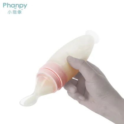 Manufacturing Company Silicon Baby Spoon Bottle For Children