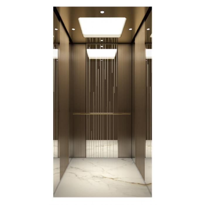 Bronzespiegel geätzte Edelstahl -Villa -Aufzug