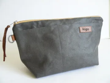Custom excellent quality zippered pouch canvas