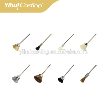 Brass bowl brush with handle