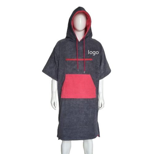 Toola de poncho encapuzada com cofre de algodão de microfibra personalizada