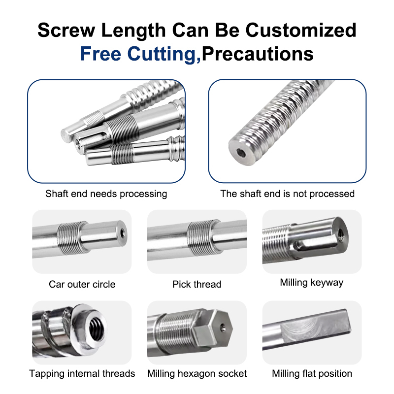 High Precision CNC Customizable Carbon Steel Ball Screw Nut SFU3210 C3 C5 C7 100m-1000mm