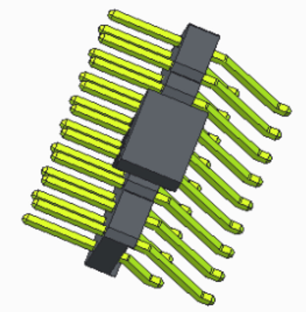 Rangée double SMT avec embase de 2,54 mm