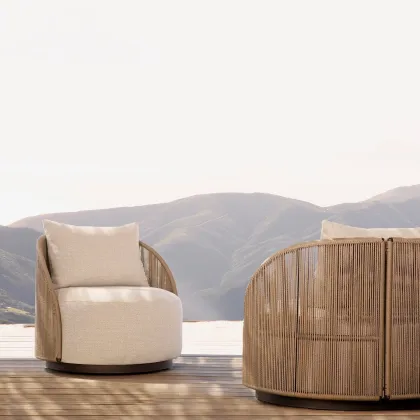 Outdoor Lounge Chair: Terrace Balcony Swivel Furniture