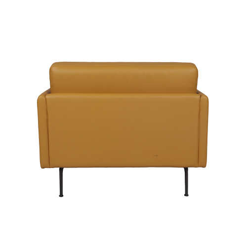 Moderner einfacher Umriss Leder Single Sofa