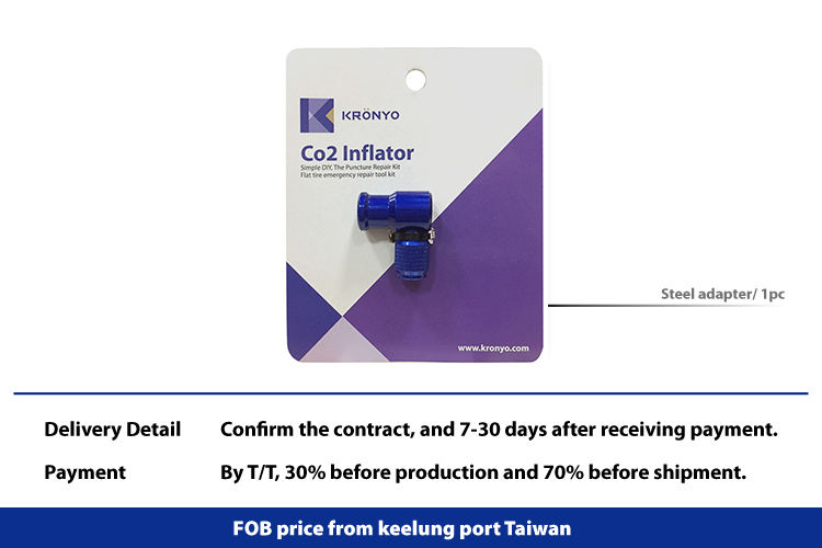 Cartão de conector inflador de aço azul para carro e motor