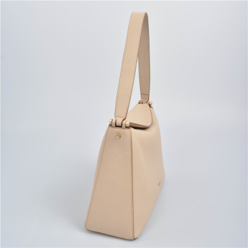 Triangular hobo bag with long handle