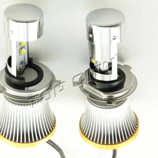 Super Bright Commercial Grade 12V/24V Silver Color Waterproof 40W H4 LED Headlight Bulb