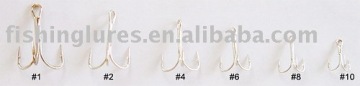 stainless steel treble fishing hook