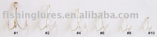 stainless steel treble fishing hook