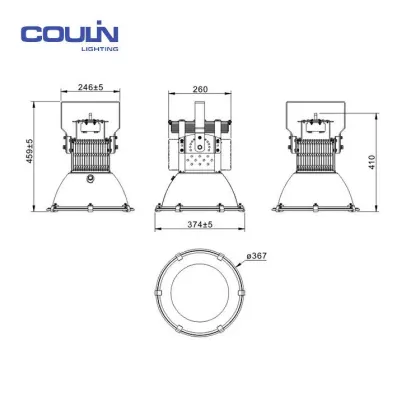 Environmental Material You Tube Jizz High Bay Light 200W
