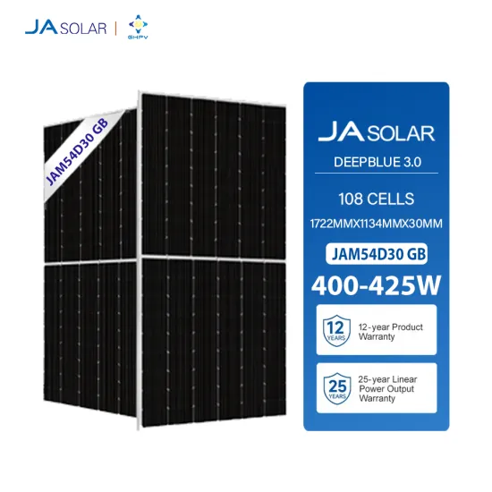 Deep Blue 3.0 Series 400W-425W Ja Solar Panels: High Efficiency Perceptron Bifacial Double Glass PV Modules
