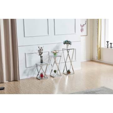 Juego de soporte para plantas con niveles plateados | Pantalla espacialmente inteligente