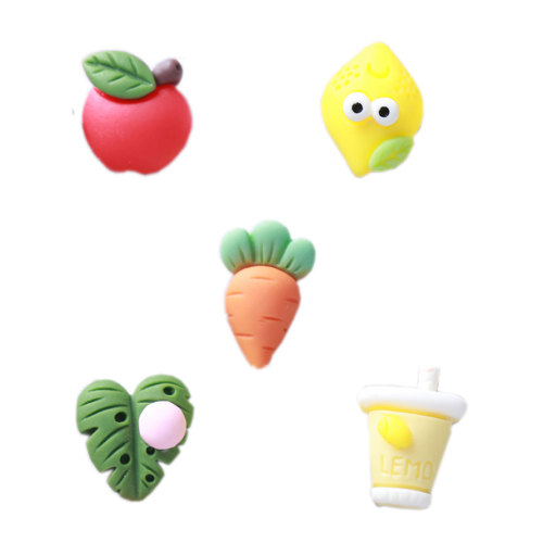 Cartoon Hars Platte Achterkant Dier Fruit DIY Woondecoratie Nail Art Decor Telefoon Geval Ornament: